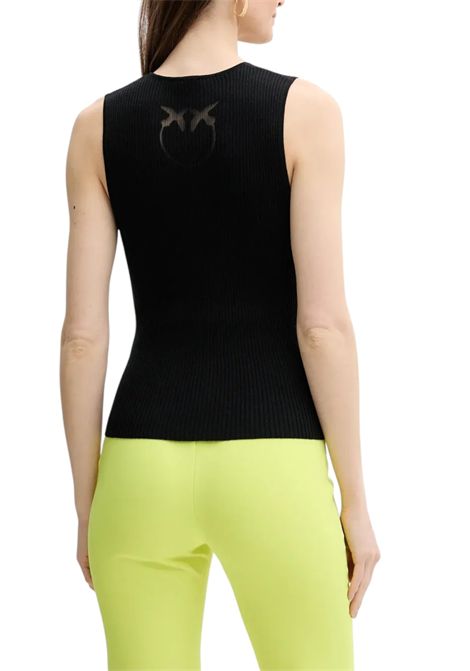 Silk-blend sleeveless top PINKO | sweaters | 104808 A1KWZ99